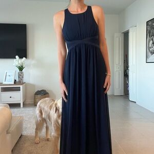 BCBGeneration Navy Sleeveless Maxi Dress
